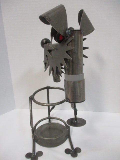 Junkyard Dog Folk Art Bottle Holder - 3