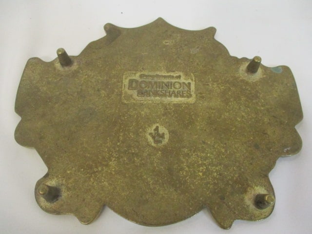 Dominion Bank Shares Brass Trivet - 2