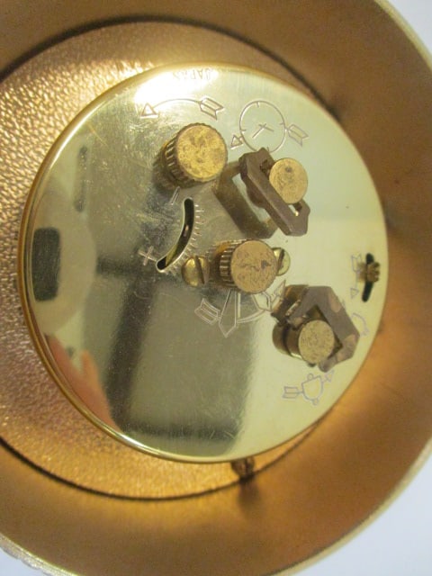Bulova First Georgia Bank Desk Clock shaped like stack of coins - 5