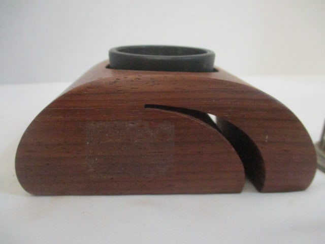 Wood Flower Frog w/Metal Pin Holder & Cast Iron Flower Frog - 3