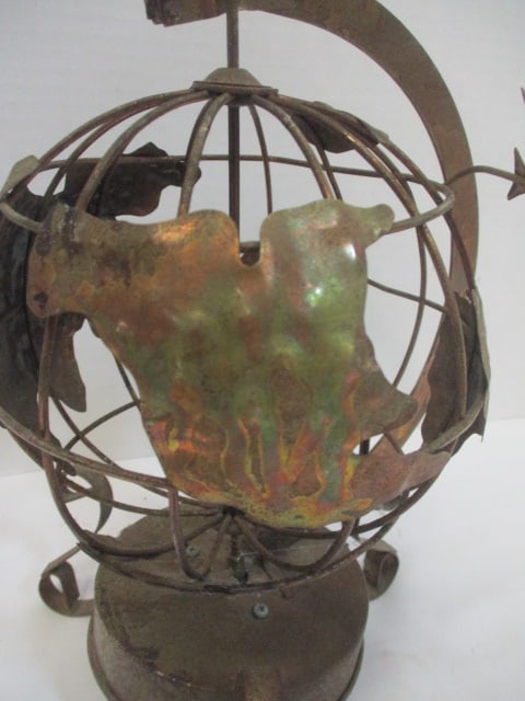 Berkeley Designs Copper Music Box Globe Sculpture - 3