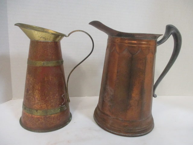 Copper & Brass (Lot of 2) Pitchers (1 of 7)