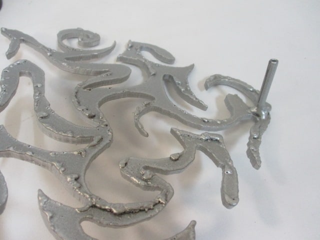 Cut Metal Tribal Piece 12 x 10 & Tribal Style Candle Holder - 3