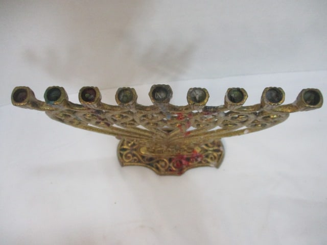 Brass Hanukkah Menoras (Lot of 2) Parkway & Wainberg - 6