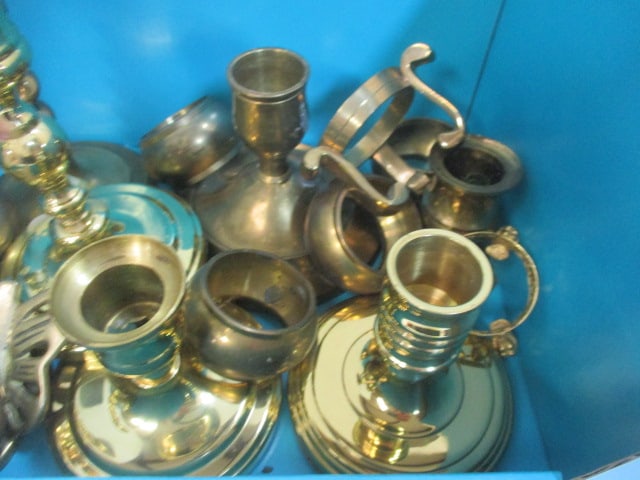 Baldwin & Misc. Brass Candleholders Grouping - 4