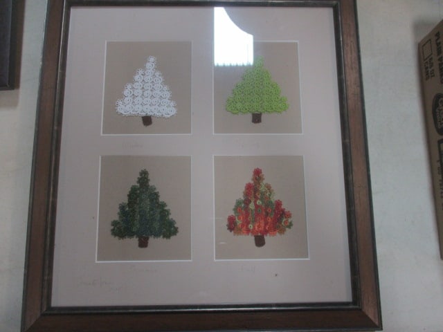 Four Seasons Signed/framed/matted lace Wall Art 2015 (1 of 7)