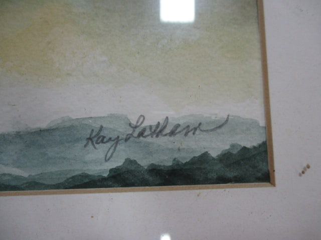 Kay Lathem Signed F/M Watercolor Print - 3