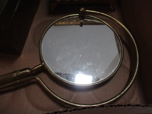 Brass Mirror & Collector Boxes - 4