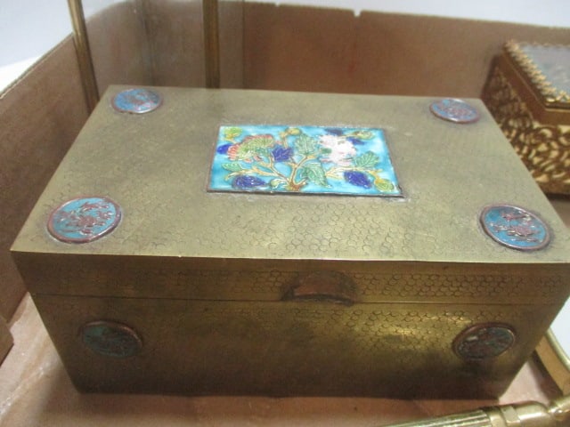 Brass Mirror & Collector Boxes - 6