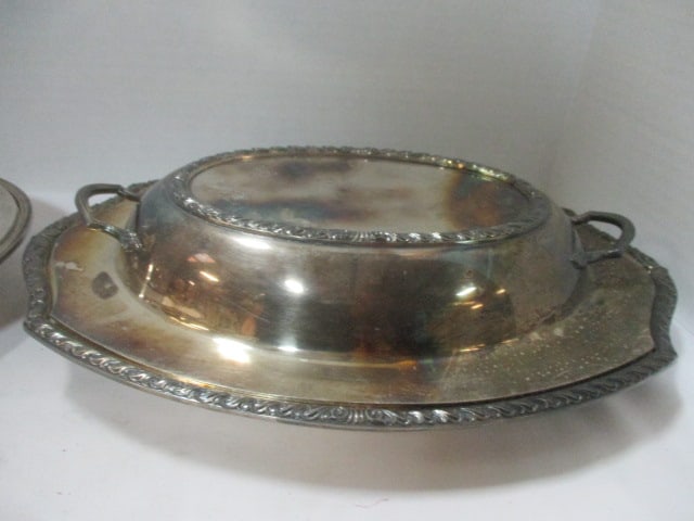Silverplate (Lot of 2) Lidded Servers - 4