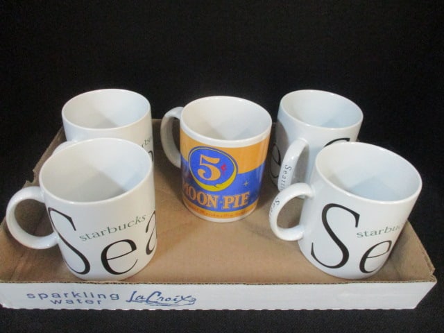 Seattle Starbucks (Lot of 4) Large Collector's Mugs & Large (1 of 6)