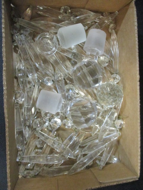 Chandelier Crystal Prisms, 3 Decanter Stoppers, Crystal Ornament: .