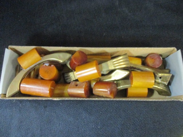 Butterscotch Bakelite Drawer Pulls: .