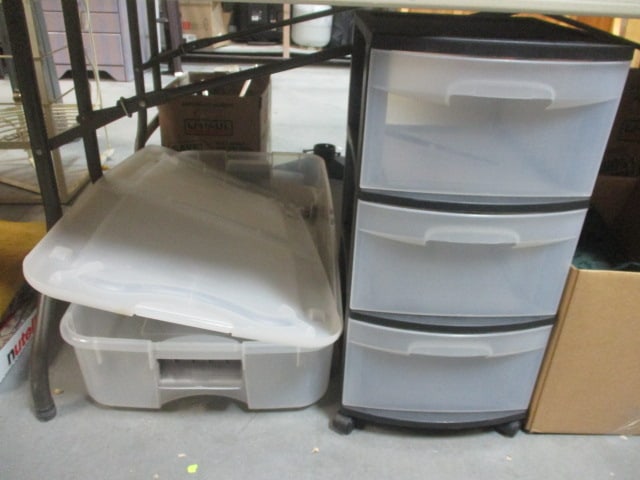 3 Drawer Rolling Container & Underbed Container (1 of 4)