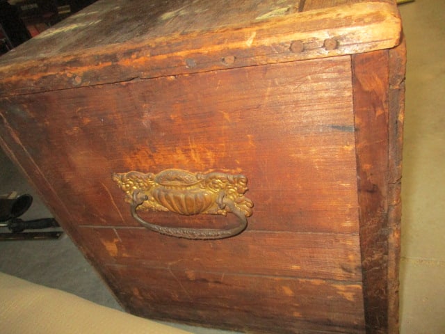 Handcrafted Antique Wood Box - 4