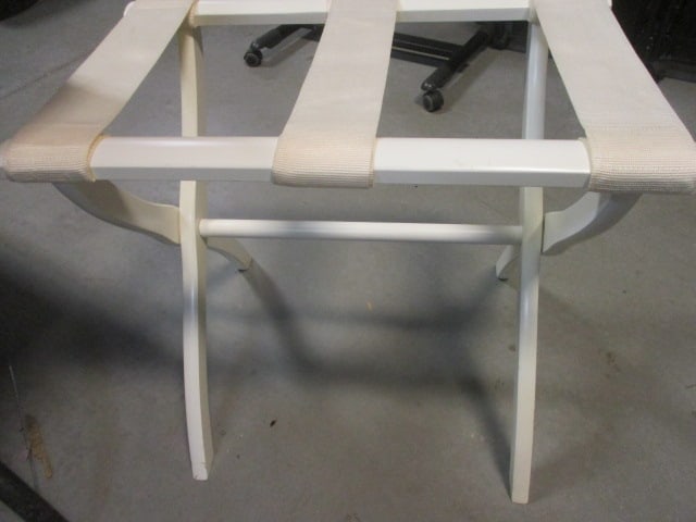 Wooden Luggage Rack w/Nylon Straps - 2