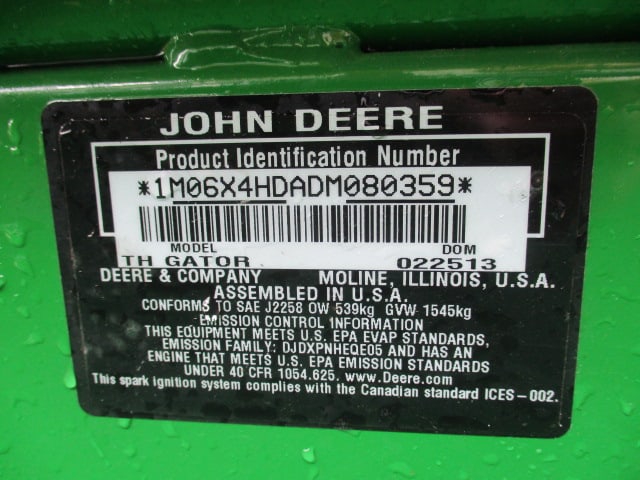 Like New 2013 John Deere Gas 6x4 TH Gator - 17