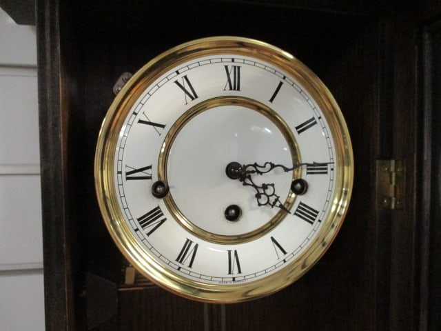 Vintage German Oak 8 Day Wall Clock - 7