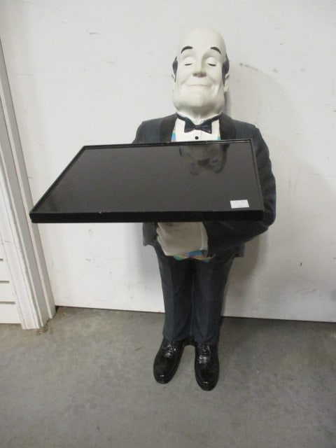Novelty "Jeeves" Butler Valet Stand/Accent Table: 32"h, Local Pickup Only