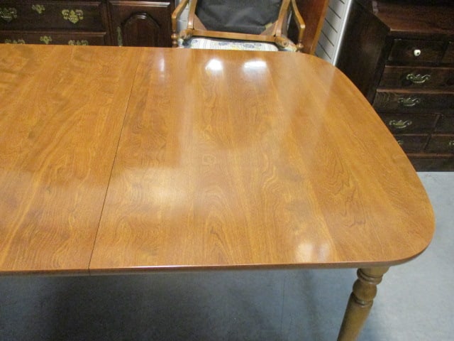 Early American Style Dining Table with Two Leaves - 3