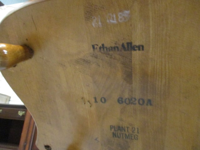 Pair of Ethan Allen Maple Fiddle Back Arm Chairs - 10