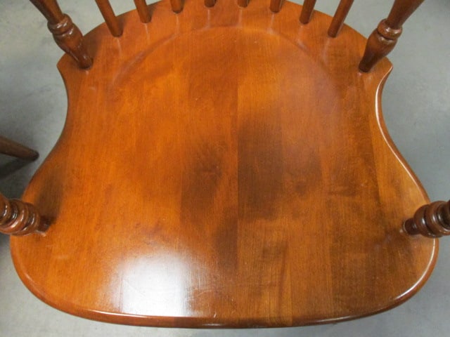 Pair of Ethan Allen Maple Fiddle Back Arm Chairs - 9