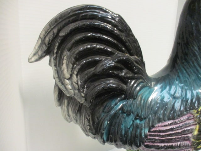 Large Viettri Italian Pottery Majolica Rooster - 5