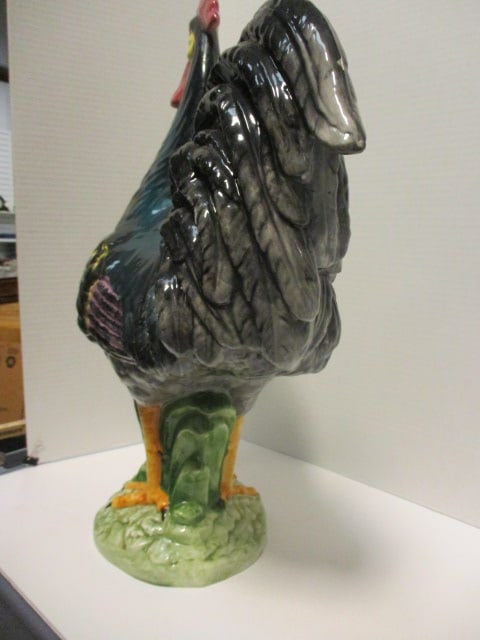 Large Viettri Italian Pottery Majolica Rooster - 8