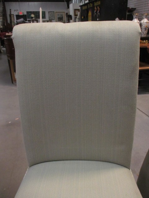 Pair of Claremont Furniture Upholstered Box Pleat Parson's Chairs with Rolled Top - 4