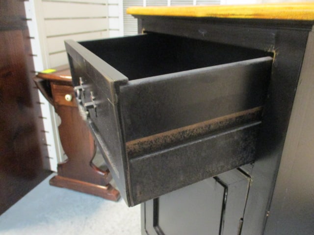 2 Tone Wood Commode/Cabinet with Drawer and Door - 5