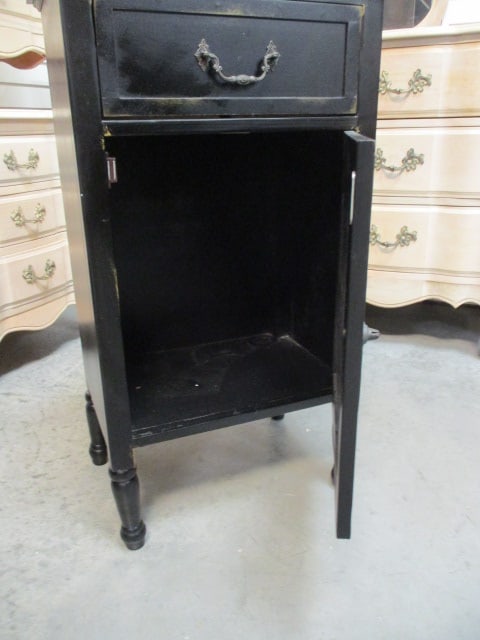 2 Tone Wood Commode/Cabinet with Drawer and Door - 6