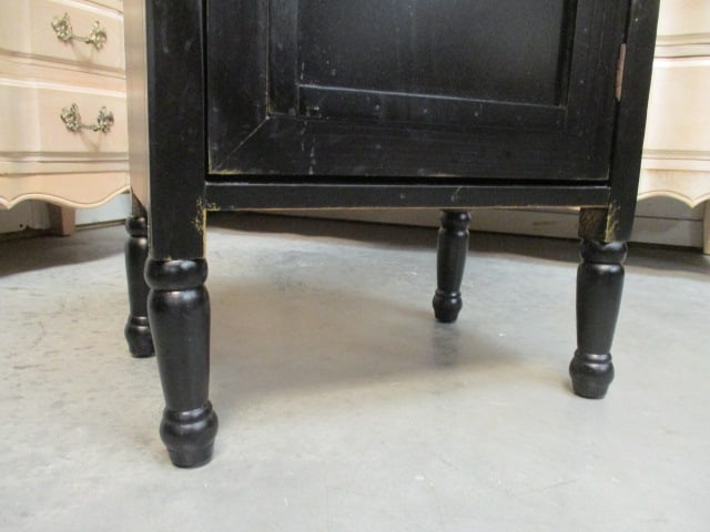 2 Tone Wood Commode/Cabinet with Drawer and Door - 9