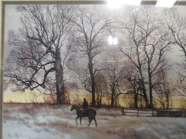 Framed and Matted Peter Sculthorpe "Hedgerow" Lithograph Print - 3