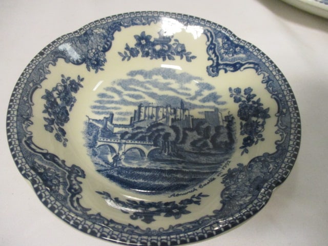 Spode Blue Room Cheese Knife and Four Spreaders, Wedgwood "Woodland" Ironstone - 2