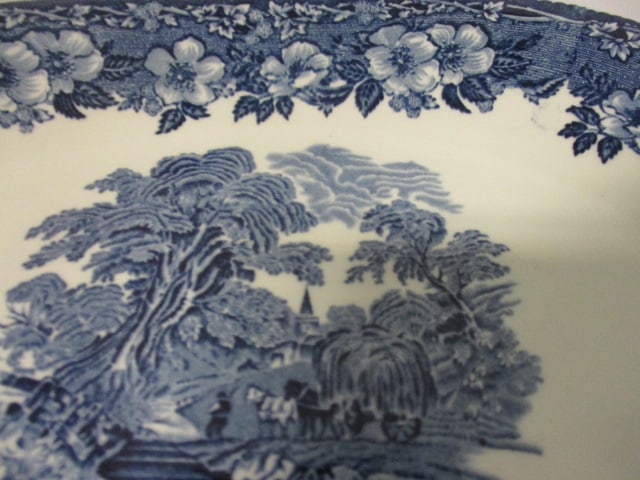 Spode Blue Room Cheese Knife and Four Spreaders, Wedgwood "Woodland" Ironstone - 6
