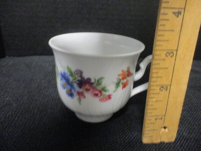 Royal Tattau Bavaria German Porcelain Multi Color Flower Coffee Serving Set - 14