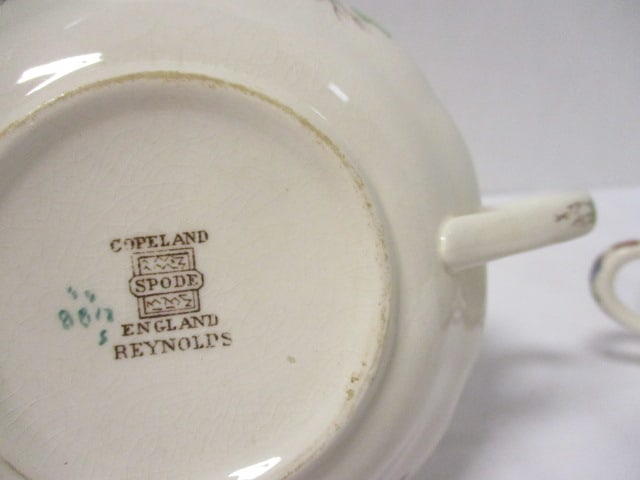 Copeland Spode "Reynolds" Earthenware Square Plates and Bouillon/Clear Soup Bowls - 9