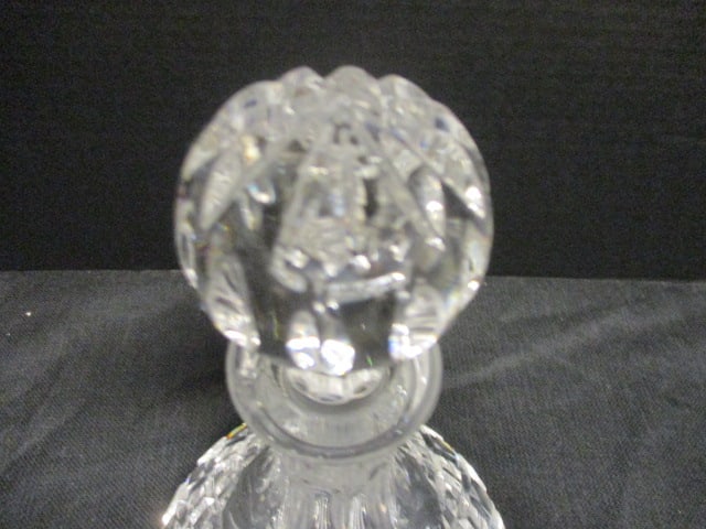Vintage Crystal Decanter with Faceted Stopper - 2
