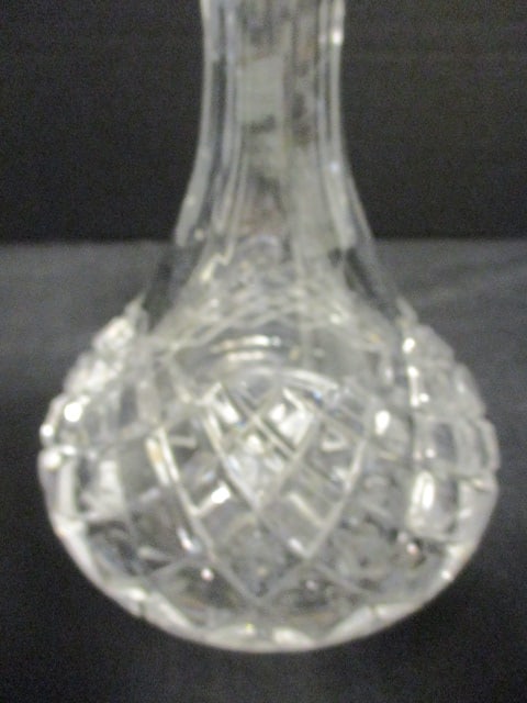 Vintage Crystal Decanter with Faceted Stopper - 4
