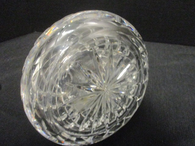 Vintage Crystal Decanter with Faceted Stopper - 6