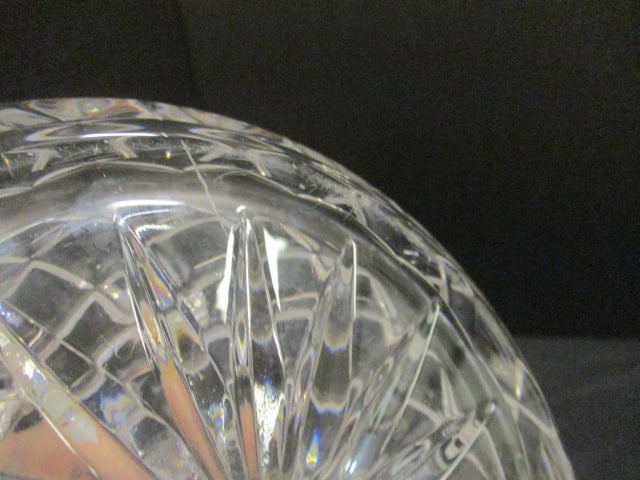 Vintage Crystal Decanter with Faceted Stopper - 7