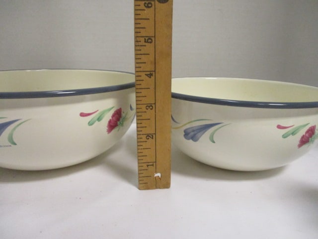 Lenox "Poppies on Blue" Pear Shape Sugar Bowl, Cow Shape Creamer, 3 Piece - 12