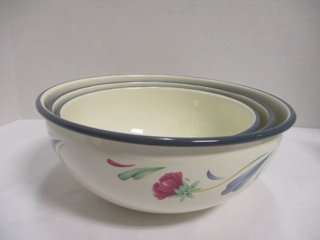 Lenox "Poppies on Blue" Pear Shape Sugar Bowl, Cow Shape Creamer, 3 Piece - 8