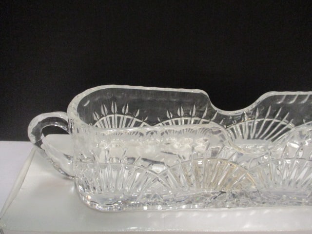 Shannon Crystal Flatware/Knife Caddy in Original Box, Waterford Stainless Cheese Knife - 3
