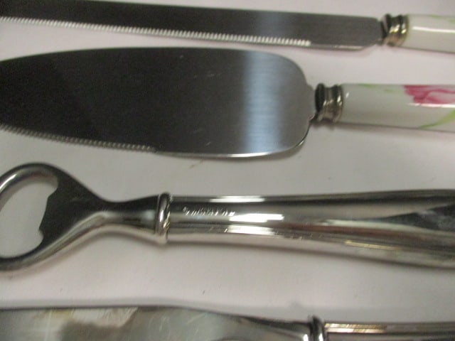 Shannon Crystal Flatware/Knife Caddy in Original Box, Waterford Stainless Cheese Knife - 9