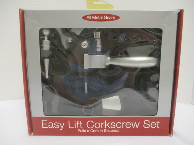 New in Box Easy Lift Corkscrew Set: .