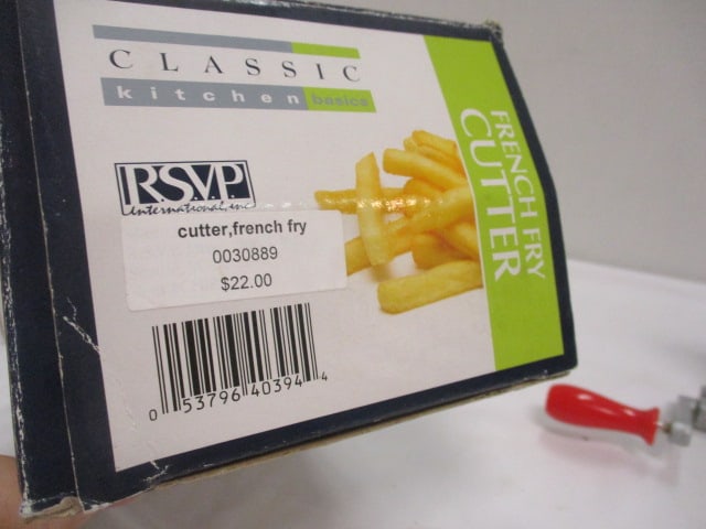 Classic Kitchen Basics French Fry Cutter in Original Box and The Pampered Chef Fruit Peeler - 6