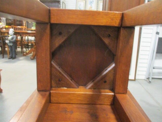 Pottery Barn Ginger Finish 2 Piece Nesting Table Set - 5