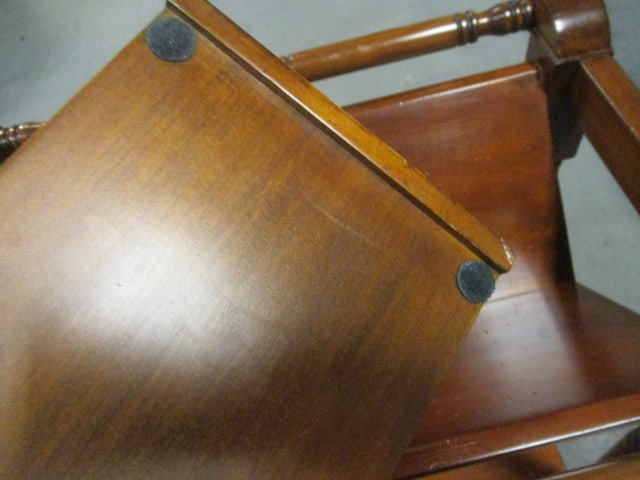Early American Style Solid Wood Magazine Rack/Side Table with Turned Spindle Legs - 4