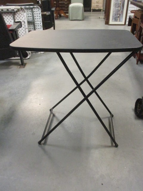 Adjustable Height Black Folding Table (1 of 6)